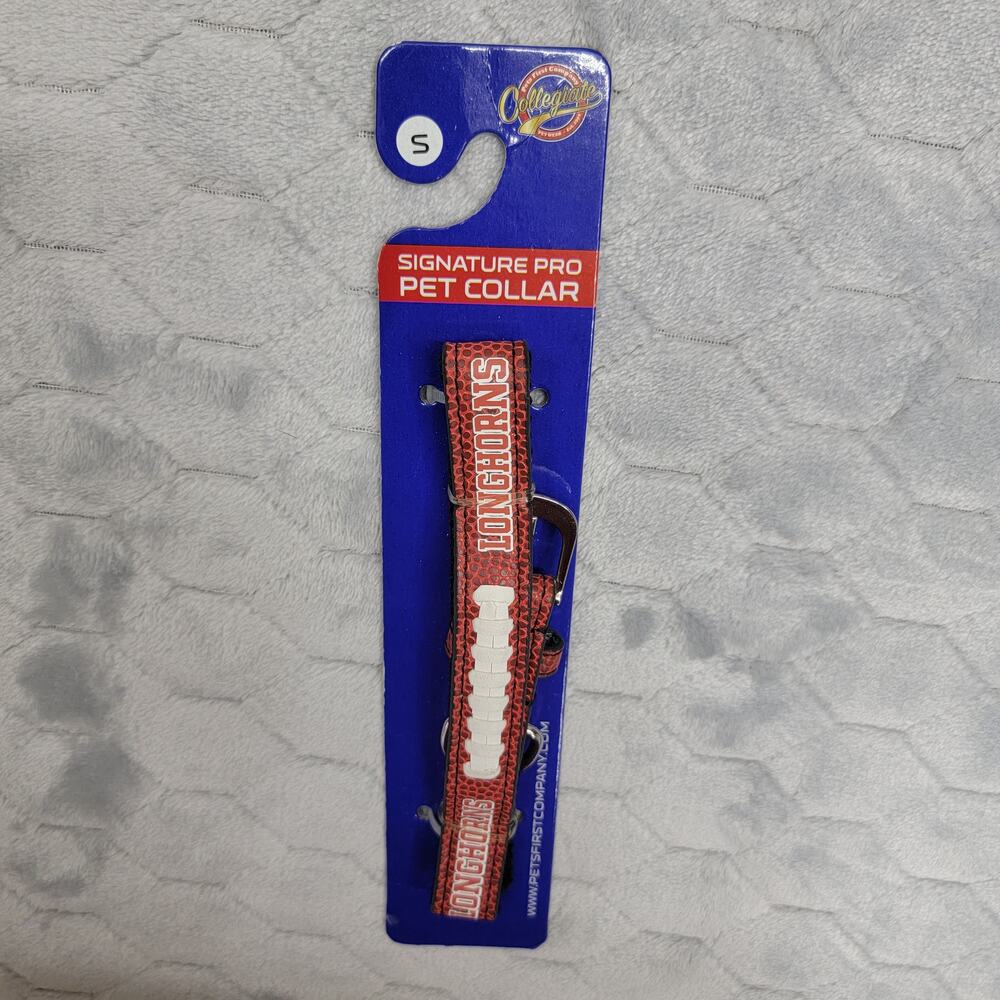Texas Longhorns Pets First Signature Pro Football Pet Collar Dog Size Small S